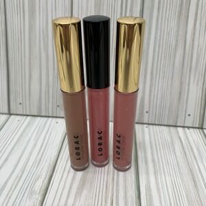 LORAC‎ Lip Lustre Gloss TIARA ROSE LADY IN WAITING NWOB Lot Of 3